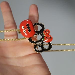 Boo Pumpkin Betsey Johnson Halloween Long Sweater Necklace / Pin